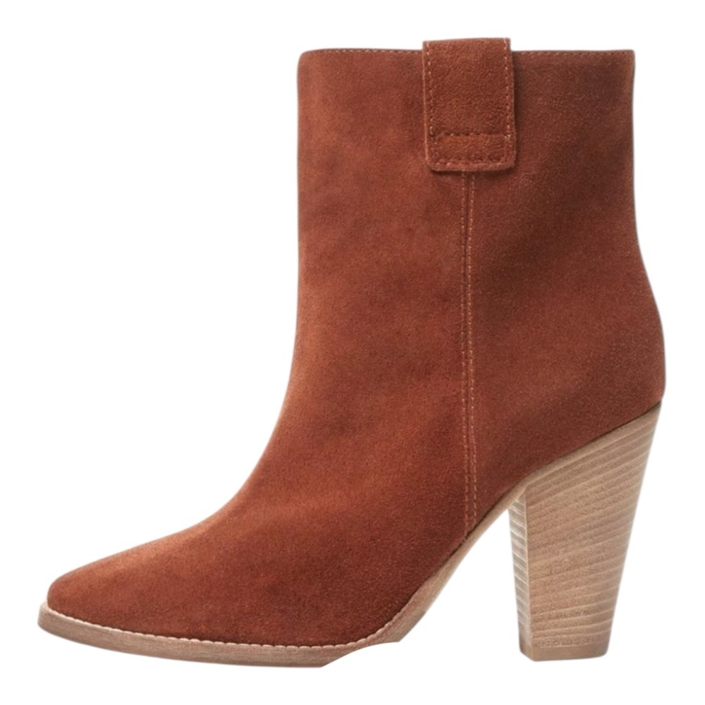 Aquatalia Terracotta Suede Flo Ankle Boots Sz 8